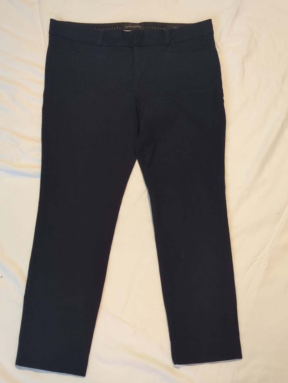Banana Republic Women's Sloan Dark Navy Cropped Dress Pants